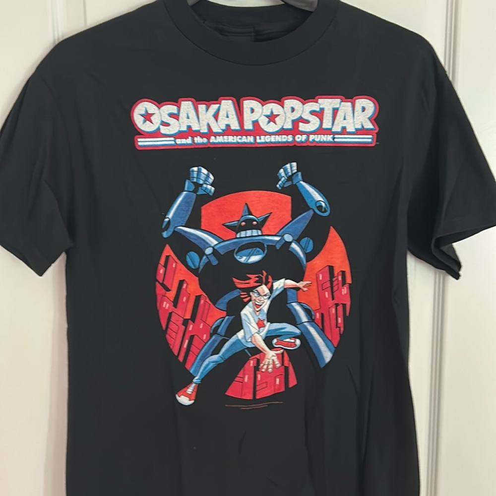 🔥 OSAKA POPSTAR Tour T-shirt Punk Pop Concert Tee Adult Large Black DUAL SIDED